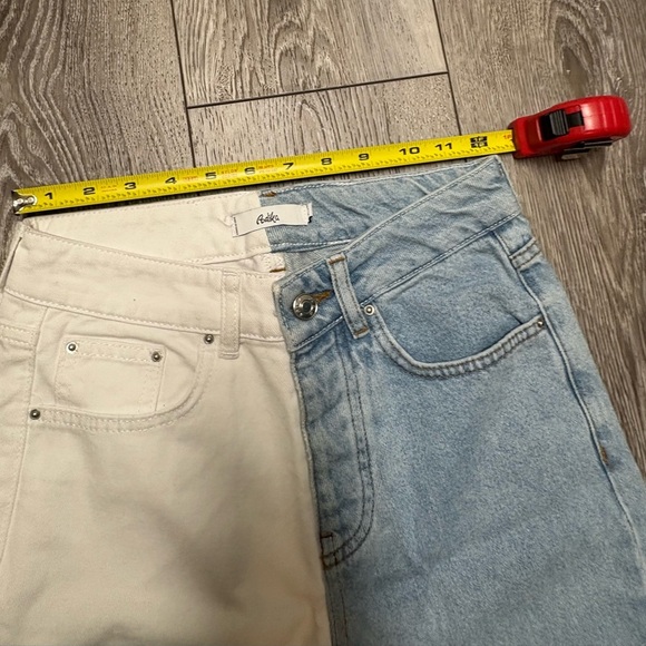 Afila Two-Tone Blue and White Women Jeans - Picture 7 of 9